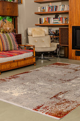 Modern MD008 Bej Uzun Ömürlü Yumuşak Dokulu Halı