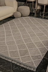 Natura 9964 Gri Hav Toz Vermez Yumuşak Dokulu Halı