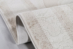 Nazende NZ008 Bej Yumuşak Dokulu Halı Makine Halısı