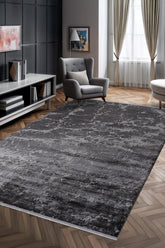 Poema PO001 Gri Uzun Ömürlü Yumuşak Dokulu Halı