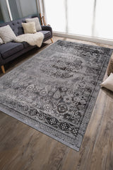 Poema PO009 Gri Uzun Ömürlü Yumuşak Dokulu Halı