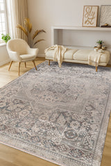 Poema PO010 Krem Uzun Ömürlü Yumuşak Dokulu Halı