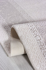 Serenat SE004 Krem-Antrasit Uzun Ömürlü Yumuşak Dokulu Halı