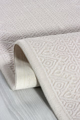 Serenat SE007 Beyaz Uzun Ömürlü Yumuşak Dokulu Halı