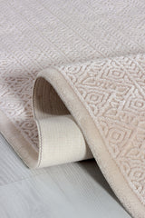 Serenat SE008 Bej Uzun Ömürlü Yumuşak Dokulu Halı