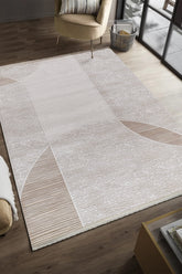 Serenat SE009 Krem-Bej Uzun Ömürlü Yumuşak Dokulu Halı