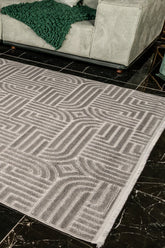 Trendo TR001 Gri Yumuşak Dokulu Halı Makine Halısı