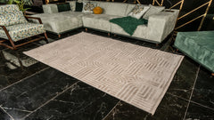 Trendo TR002 Bej Yumuşak Dokulu Halı Makine Halısı