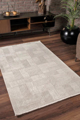 Vavien 1369 Bej Yumuşak Dokulu Halı Makine Halısı