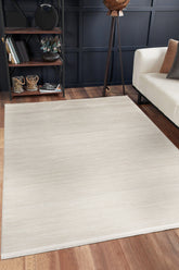 Vavien 1373 Krem Yumuşak Dokulu Halı Makine Halısı