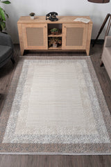 Vavien 1435 Bej Yumuşak Dokulu Halı Makine Halısı