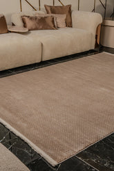 Zett ZE001 Kahverengi Uzun Ömürlü Yumuşak Dokulu Halı