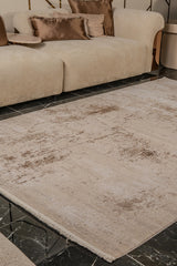 Zett ZE003 Bej Uzun Ömürlü Yumuşak Dokulu Halı