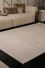 Zett ZE013 Beyaz Uzun Ömürlü Yumuşak Dokulu Halı