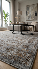 Atelier AE003 Gri Uzun Ömürlü Yumuşak Dokulu Salon Yatak Odası Koridor Oturma Odası Yolluk Halı
