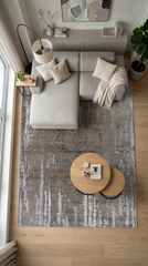 Atelier AE004 Gri Uzun Ömürlü Yumuşak Dokulu Salon Yatak Odası Koridor Oturma Odası Yolluk Halı