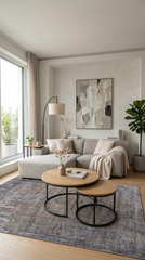 Atelier AE009 Gri Uzun Ömürlü Yumuşak Dokulu Salon Yatak Odası Koridor Oturma Odası Yolluk Halı