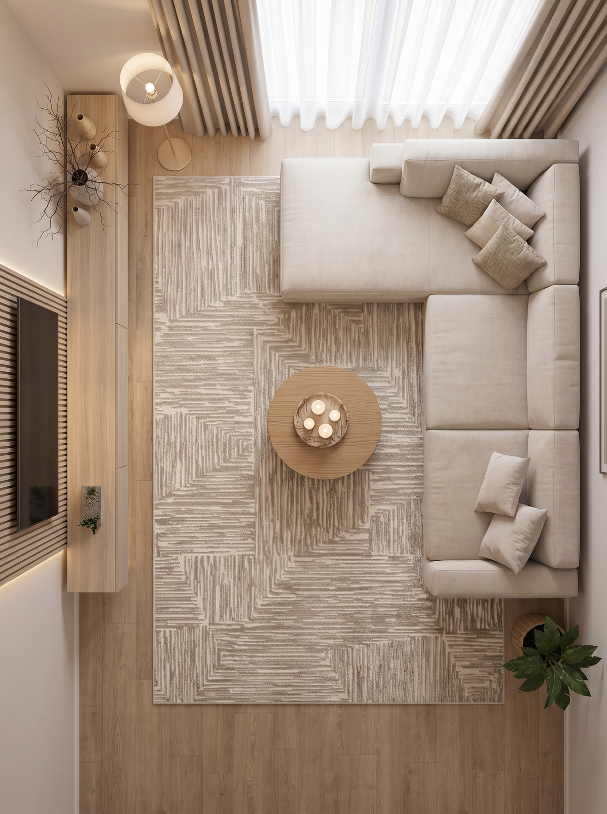 Atlantis AT007 Bej Uzun Ömürlü Yumuşak Dokulu Oturma Odası Mutfak Koridor Çocuk Odası Yolluk Halı