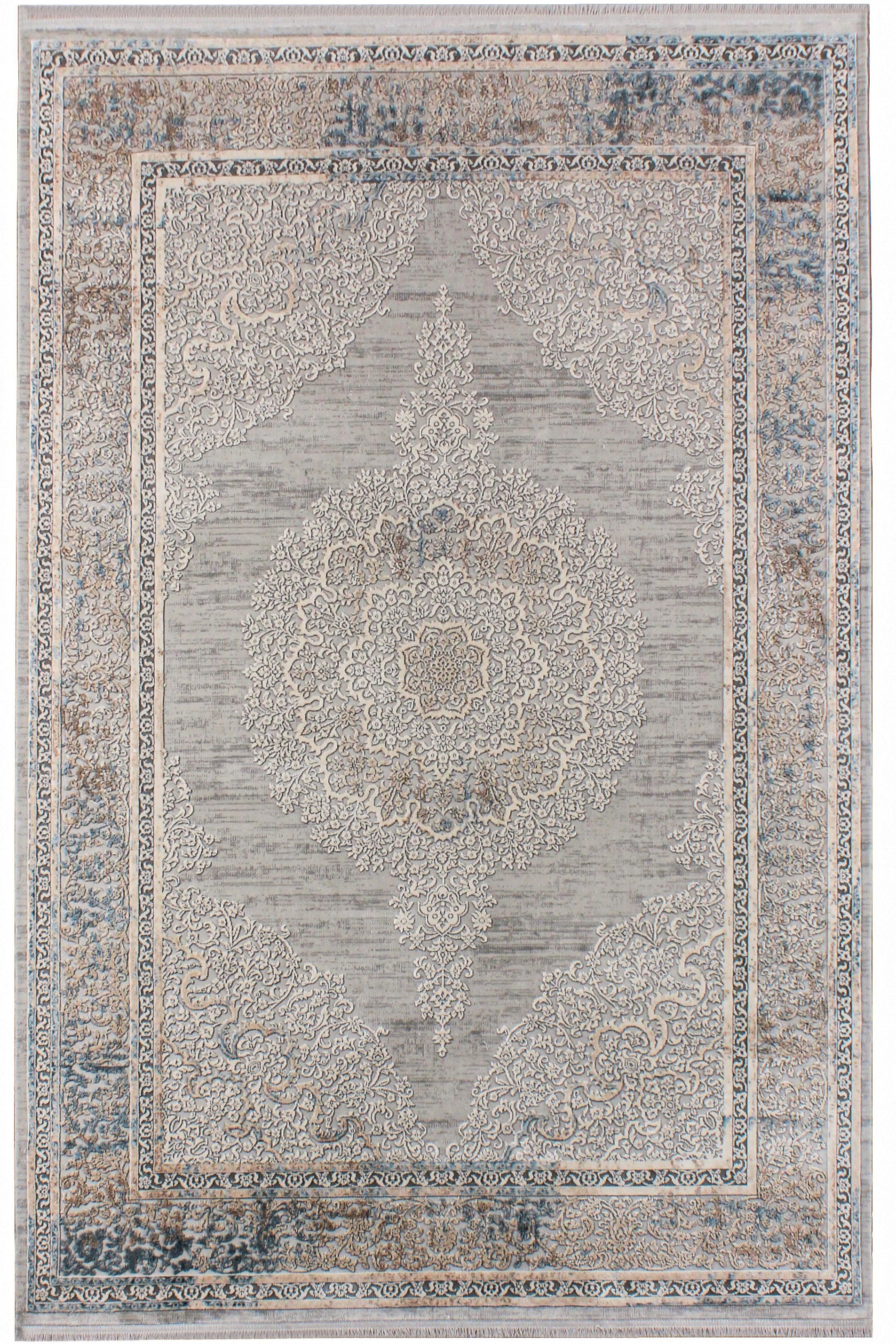 Gallery A0021 Gri Uzun Ömürlü Yumuşak Dokulu Halı